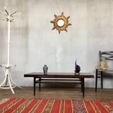 Teak coffee table with shelves