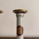 Old Pair of Porcelain Candle Holders Alegre Maison Mottahedeh Chinese Model Lu