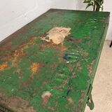 Vintage green industrial trunk