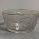 Set of 3 glass bowls with gold embellishments.