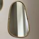 Mirror organic egg golden brass 36x20cm