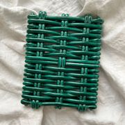 Vintage Vallauris woven ceramic trivet