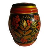 Russian khokhloma candy dish with lid