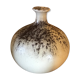 Vase boule en verre peint façon grès