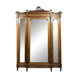 Louis XVI bookcase with projection in walnut circa 1850