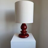 Vintage Modernist Handmade Red Fat Lava Ceramic German Pendant Lamp