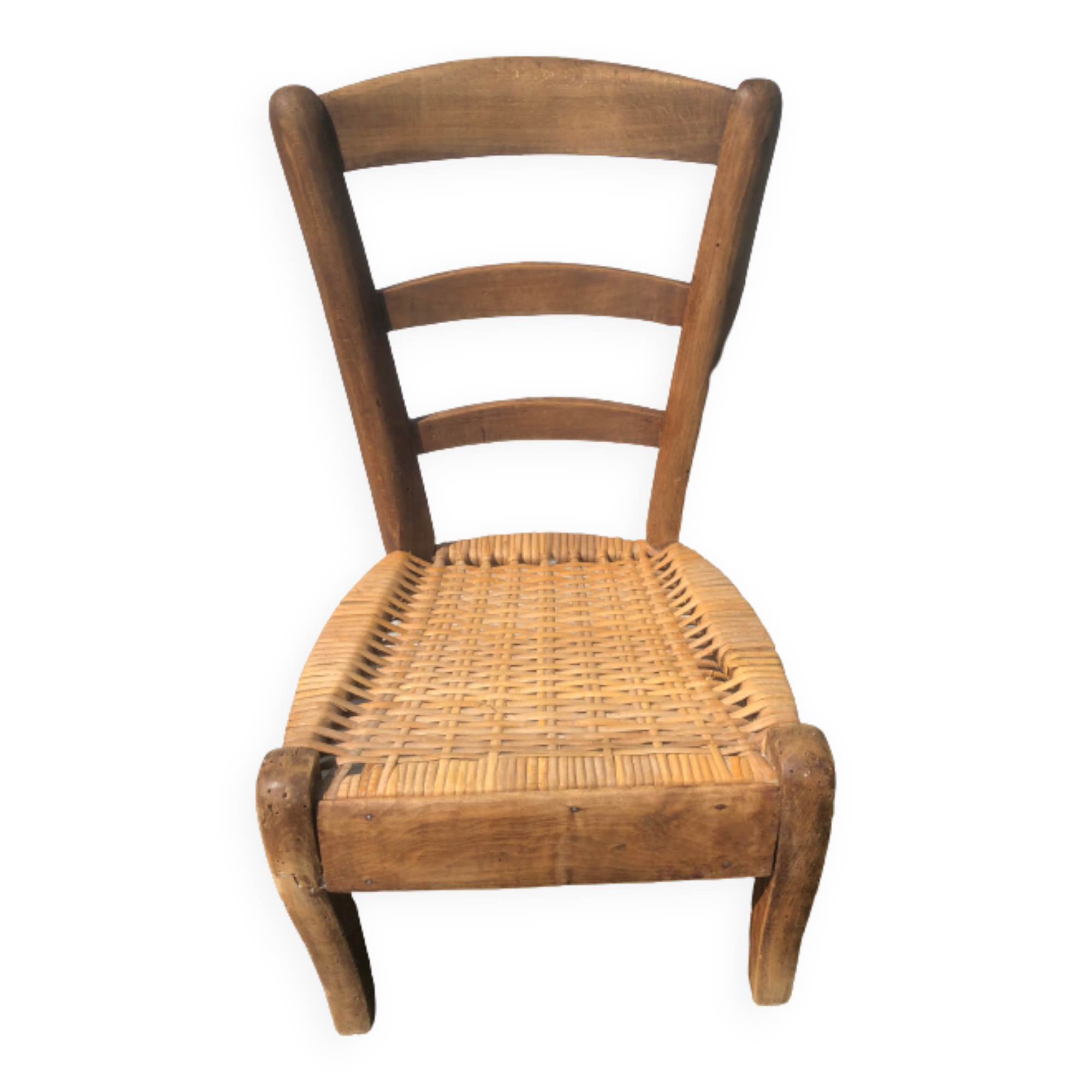Children's chair wood and straw
