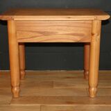 Pair of bedside tables with drawers in solid elm