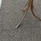 Table basse vintage en métal et verre