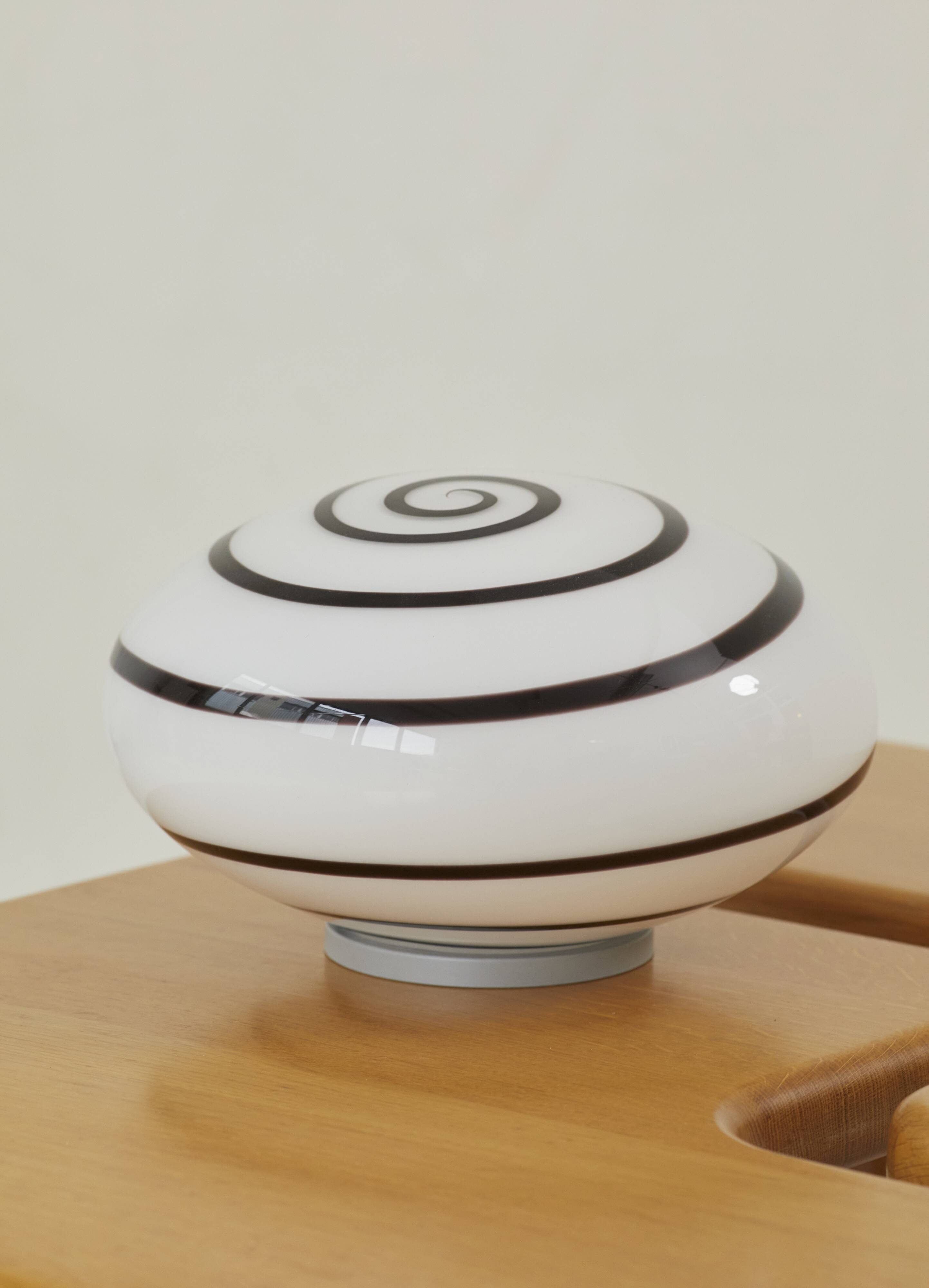 Glass lamp Swirl Zebra by Eglo vintage 80s/90s