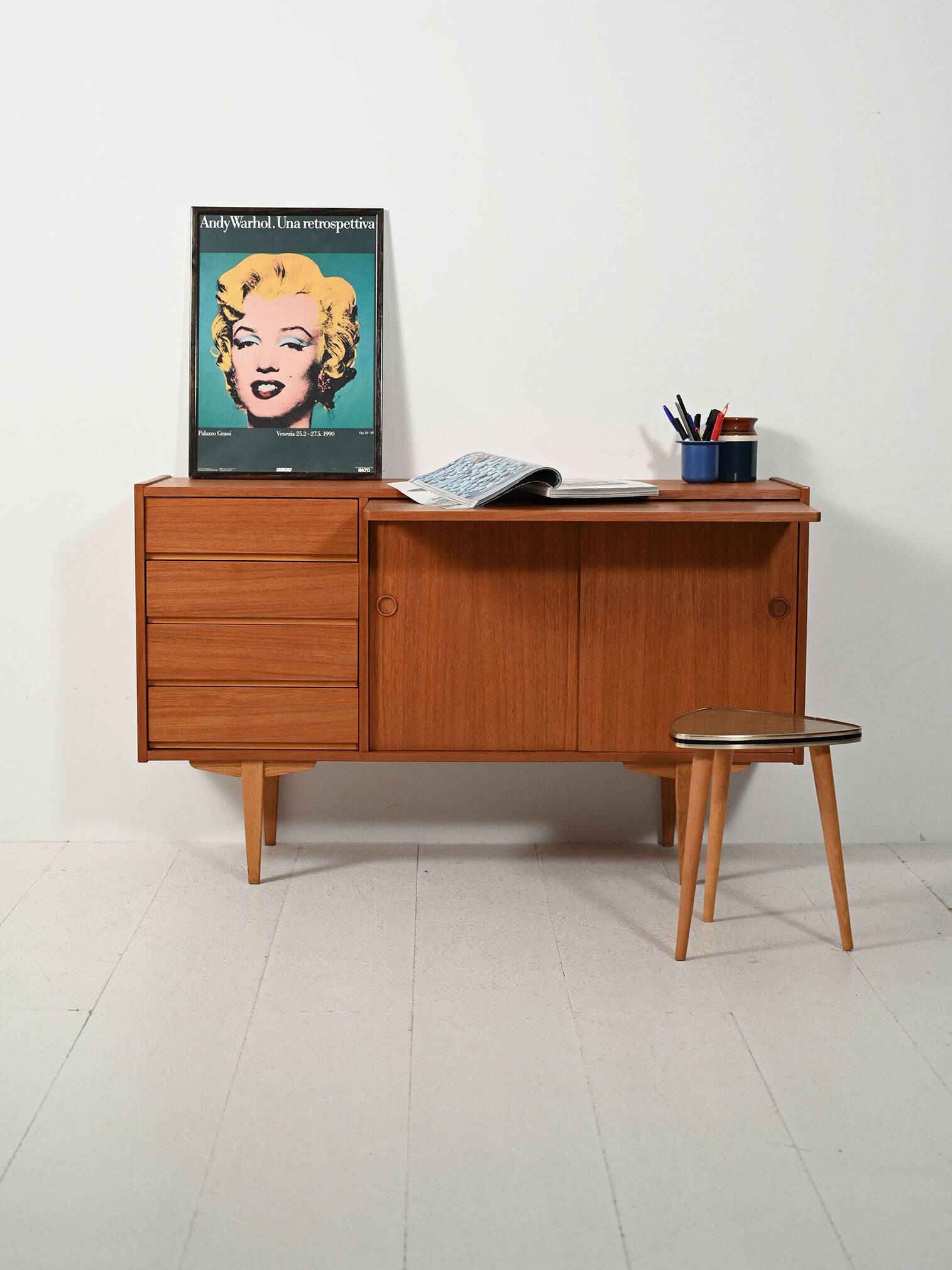 Sideboard Swedish 1960s with writing desk