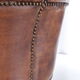 Sheepskin leather desk chair with wooden swivel base, 1970