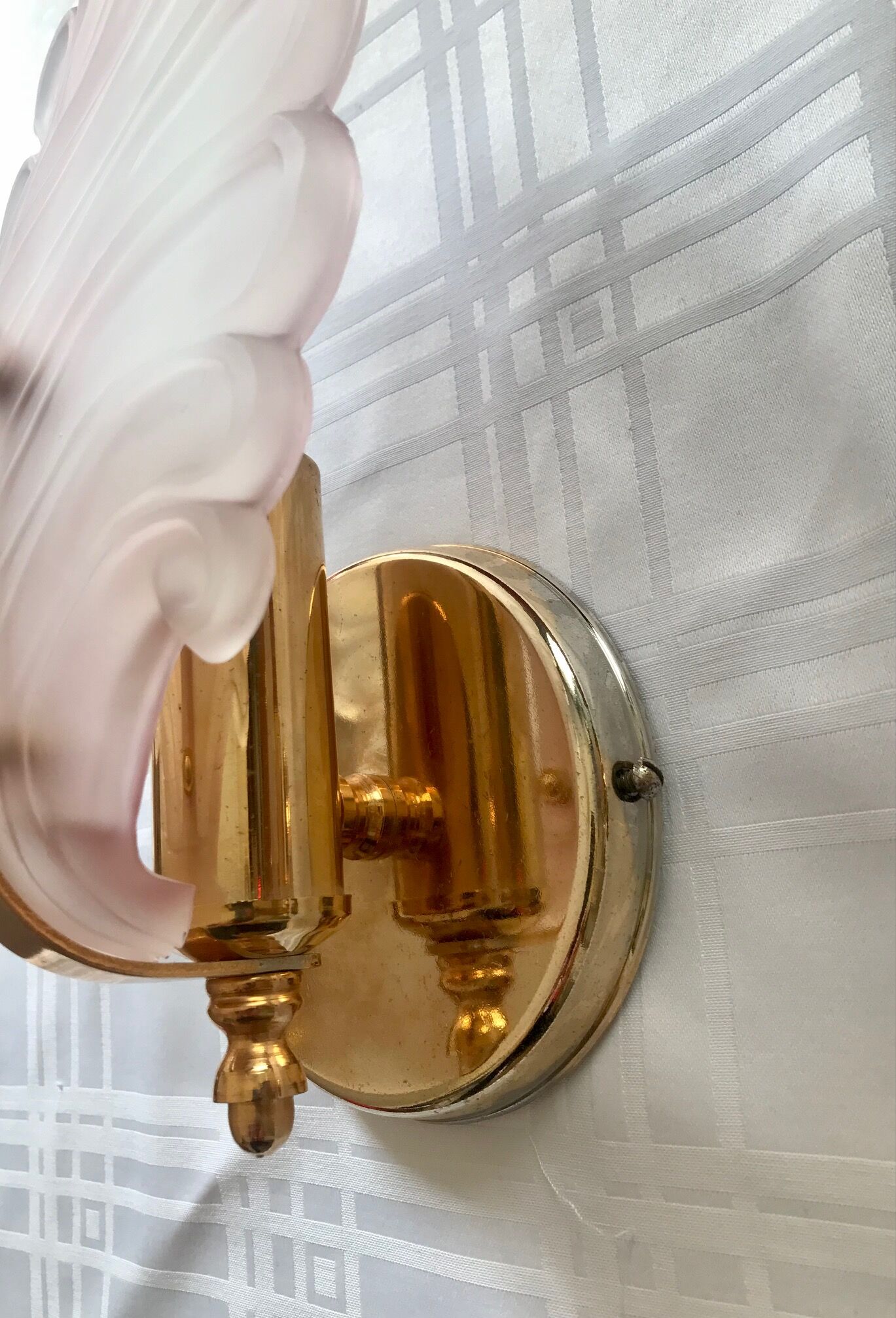 Pair of wall lamps glass sheet