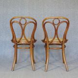 2 Thonet No. 19 chairs with new "oak-style" caning.