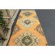 1970s Turkish Oushak Handmade Wool Cotton Orange Runner 98x171