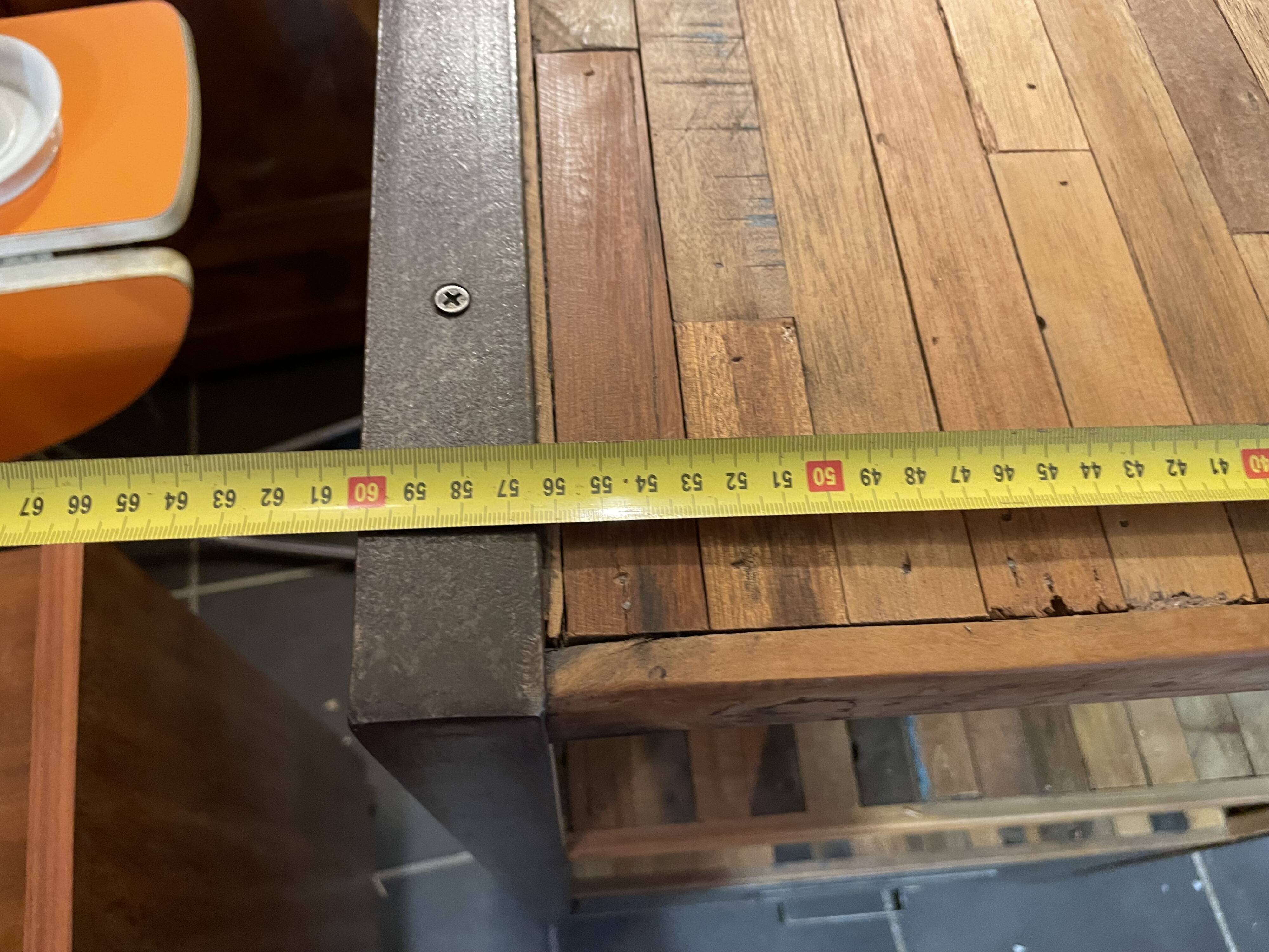 Locker "SHOGUN" side furniture shelves in recycled Indonesian fishing boat wood and metal