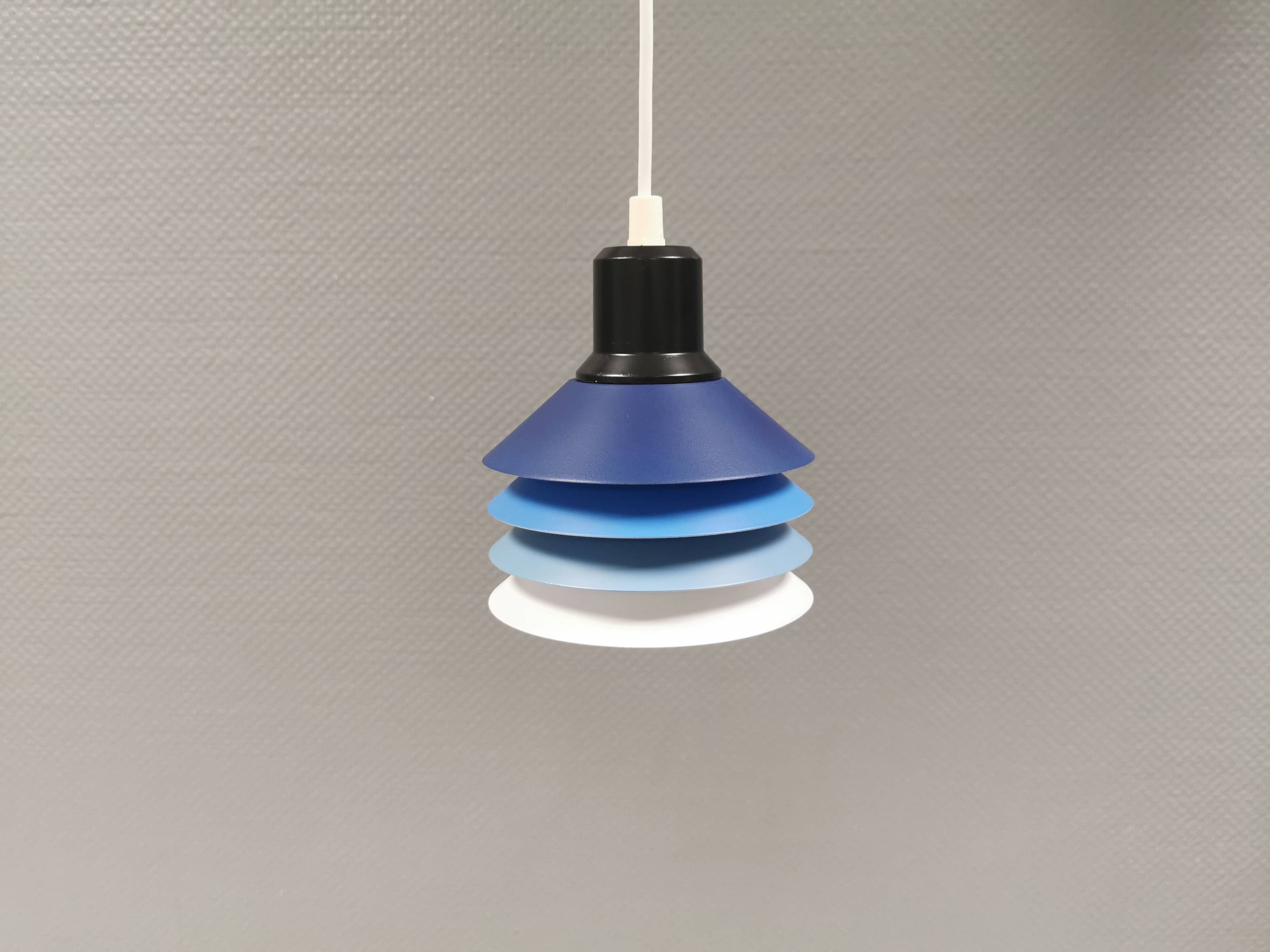 Hanging lamp model Siam with 4 layers of shades. Denmark 1980s