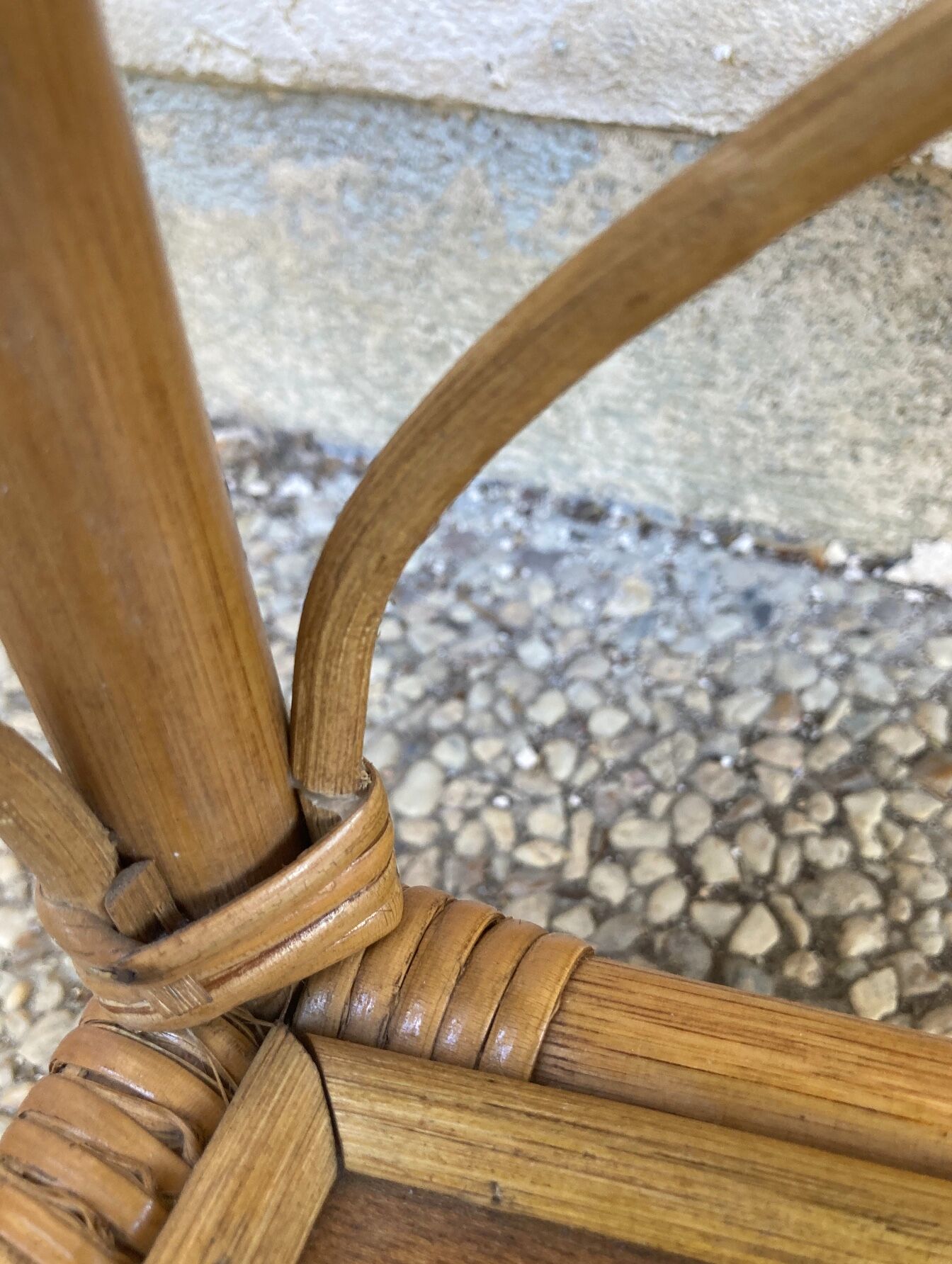 Vintage rattan shelf