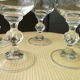 Set de 6 verres à vin en verre meulé