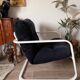 Fauteuil IKEA vintage velours et tube