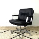 Office Chair in Leatherette on Wheels by Vaghi, Italy, 1960s