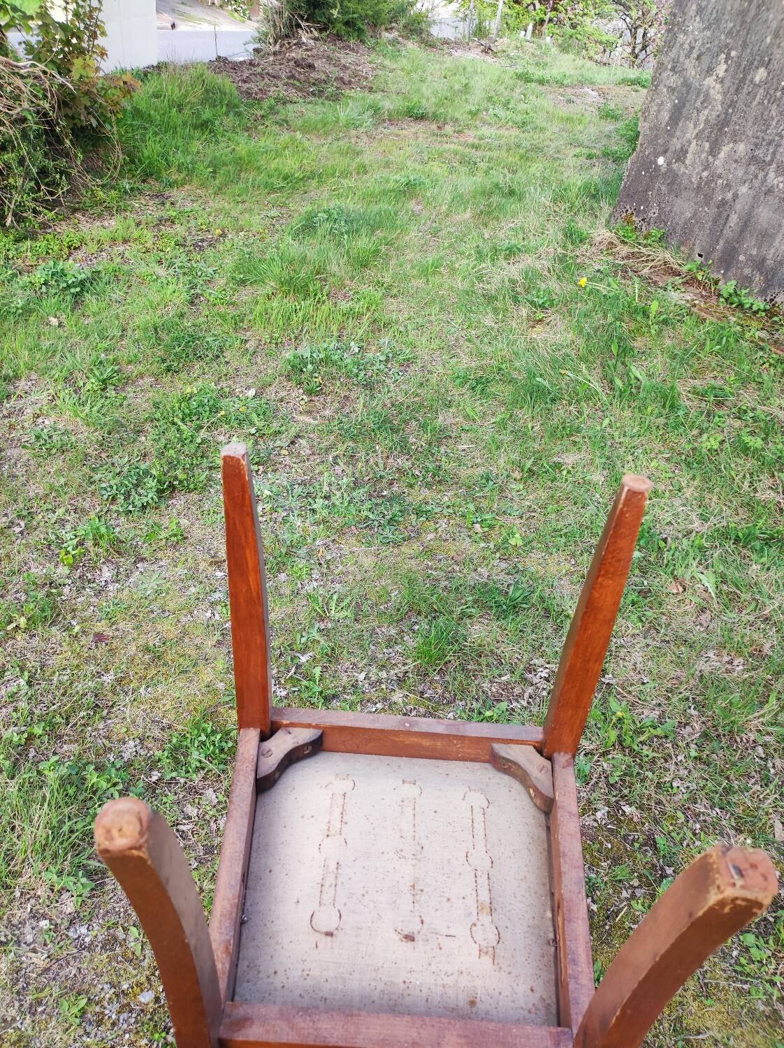 Suite de 6 chaises STELLA, Art Déco, assise en cuir