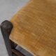 19th Century Spanish Hand-Carved oak Side Chair with Velour Seat