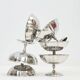 Coupes à dessert dentelées avec pied, 1970s