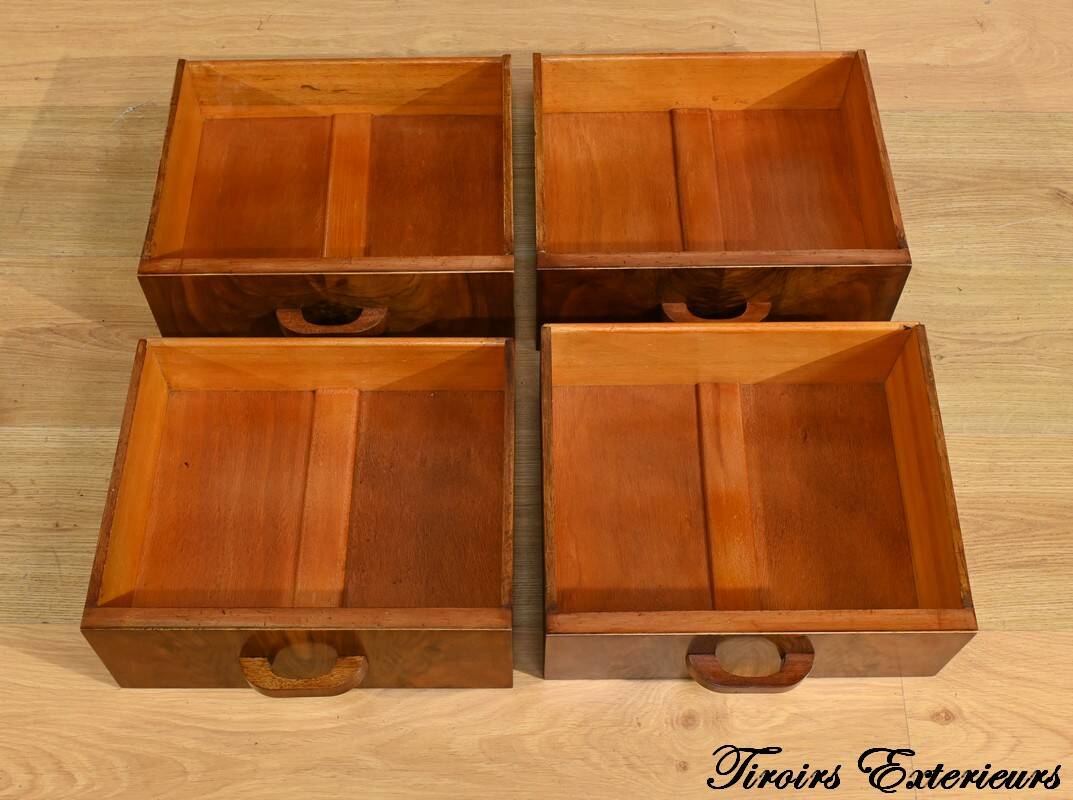 Meuble Vitré Rurka en Ronce de Noyer, Art Déco – 1940