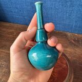 Small glazed terracotta soliflore vase. Mid 20th century.