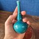 Small glazed terracotta soliflore vase. Mid 20th century.