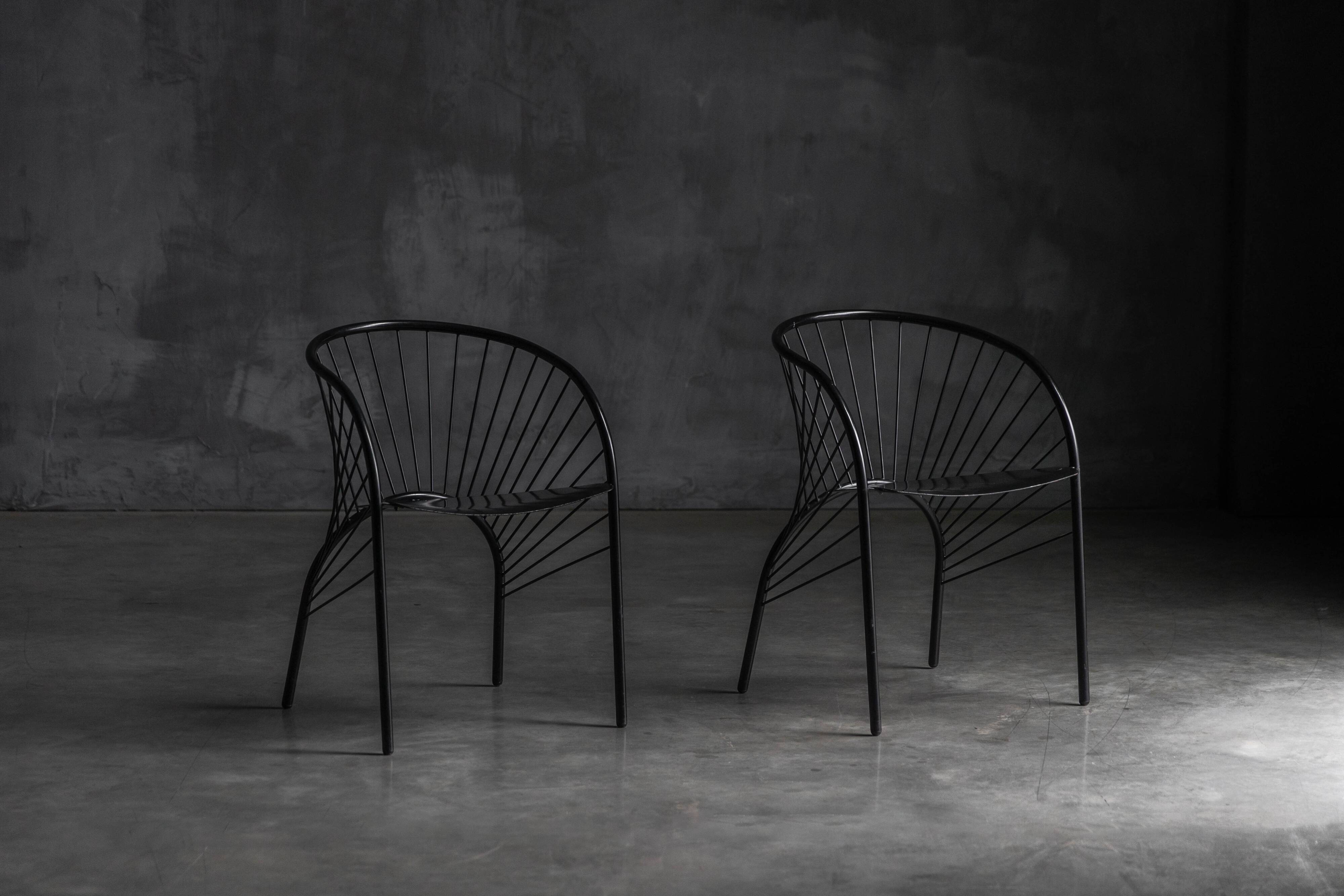 "Lizzie" chairs by Regis Portier for Paolo Pallucco, Italy, 1980s