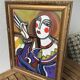 Vintage portrait de style hugó scheiber | expressionniste cubisme femme peinture à l’huile