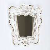 Art Deco Wall Mirror Theatre in Terracotta by Gmundner Keramik, Austria, 1930s