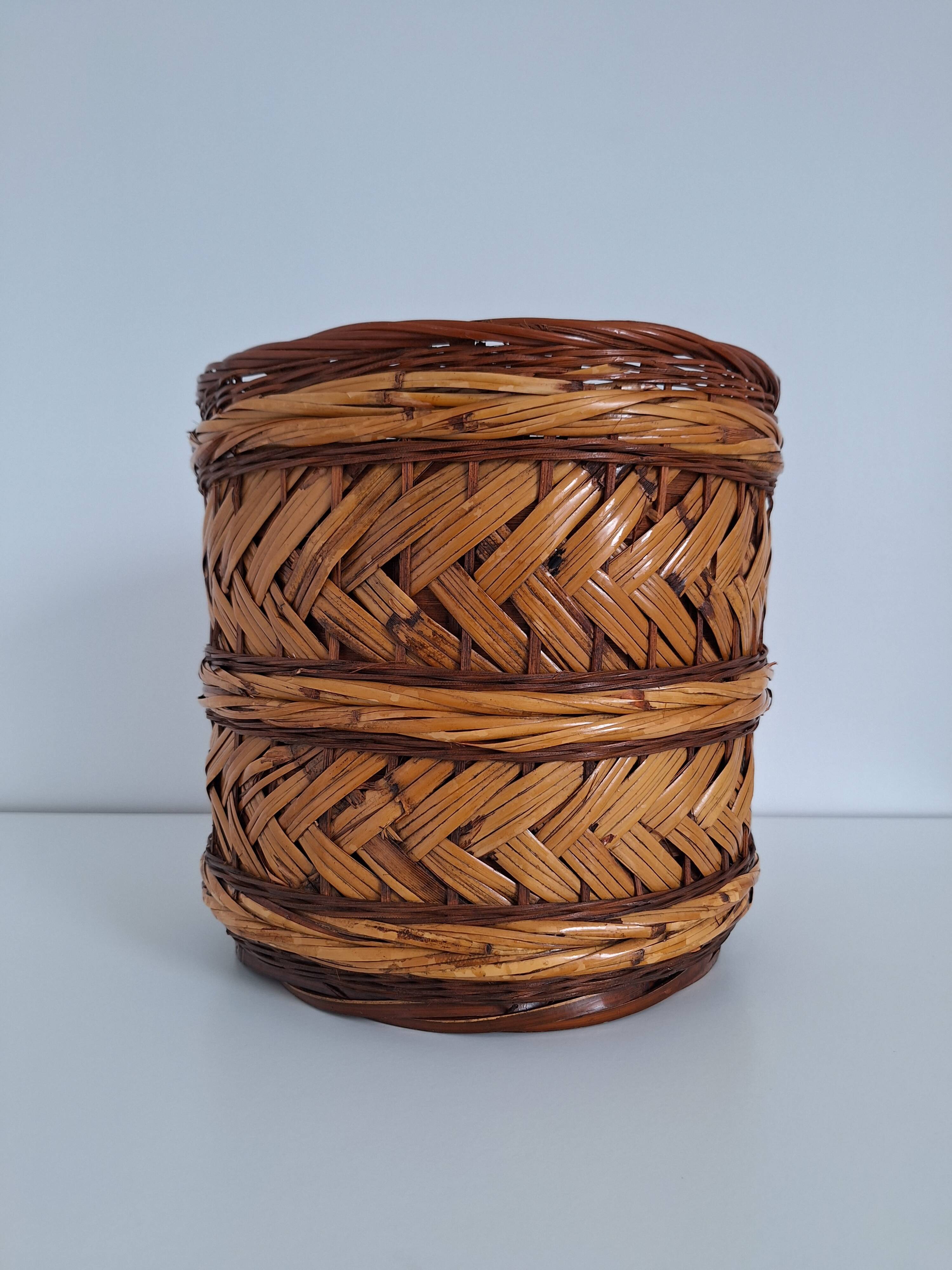 Wicker plant pot