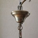 Lustre trois fleurs en métal doré