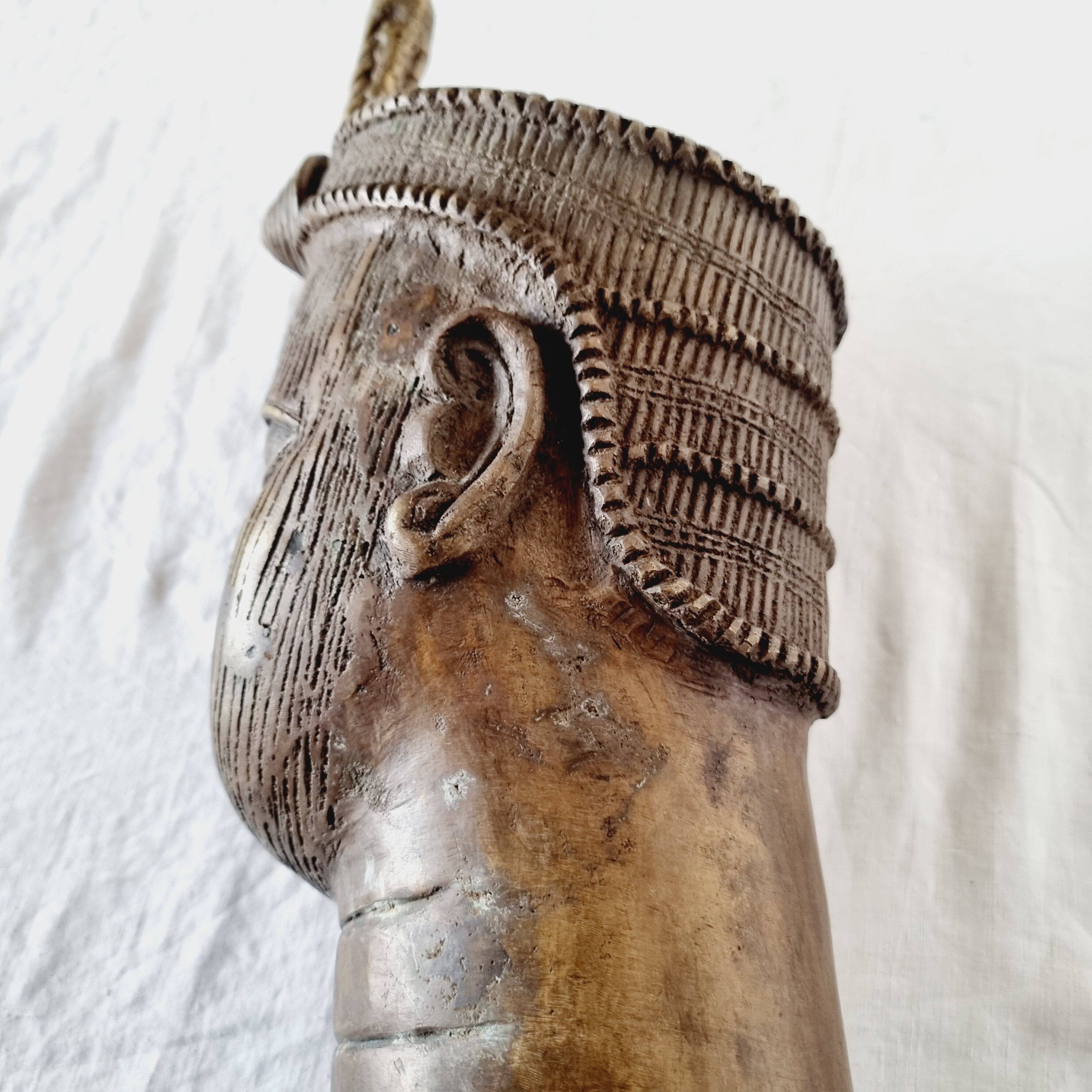 head of Ife, cradle of the Yorubas, from the Kingdom of Benin (Nigeria) in Bronze 1950s-60s Col