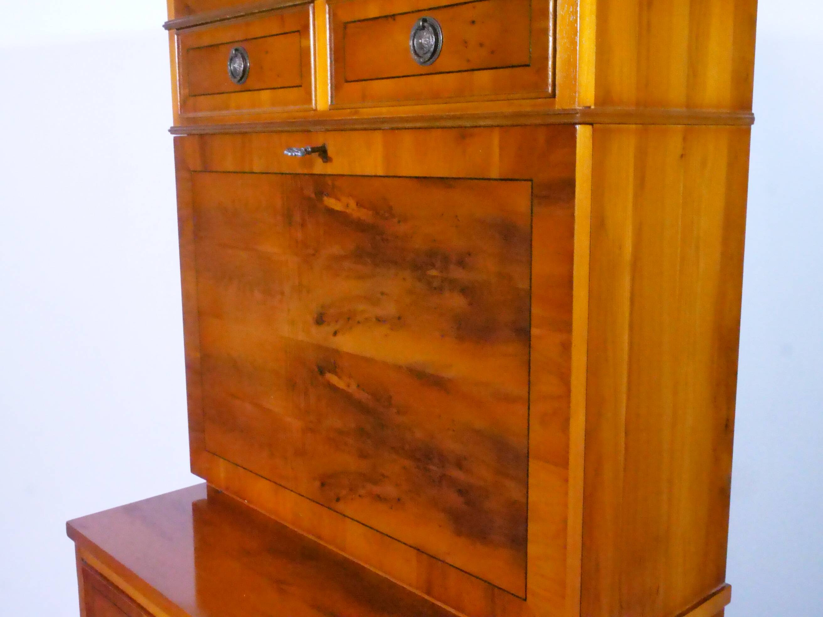 Antique Secretary Walnut Vintage Chest of Drawers