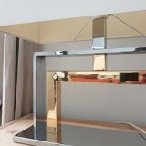 Bi-metal lamp with white lampshade