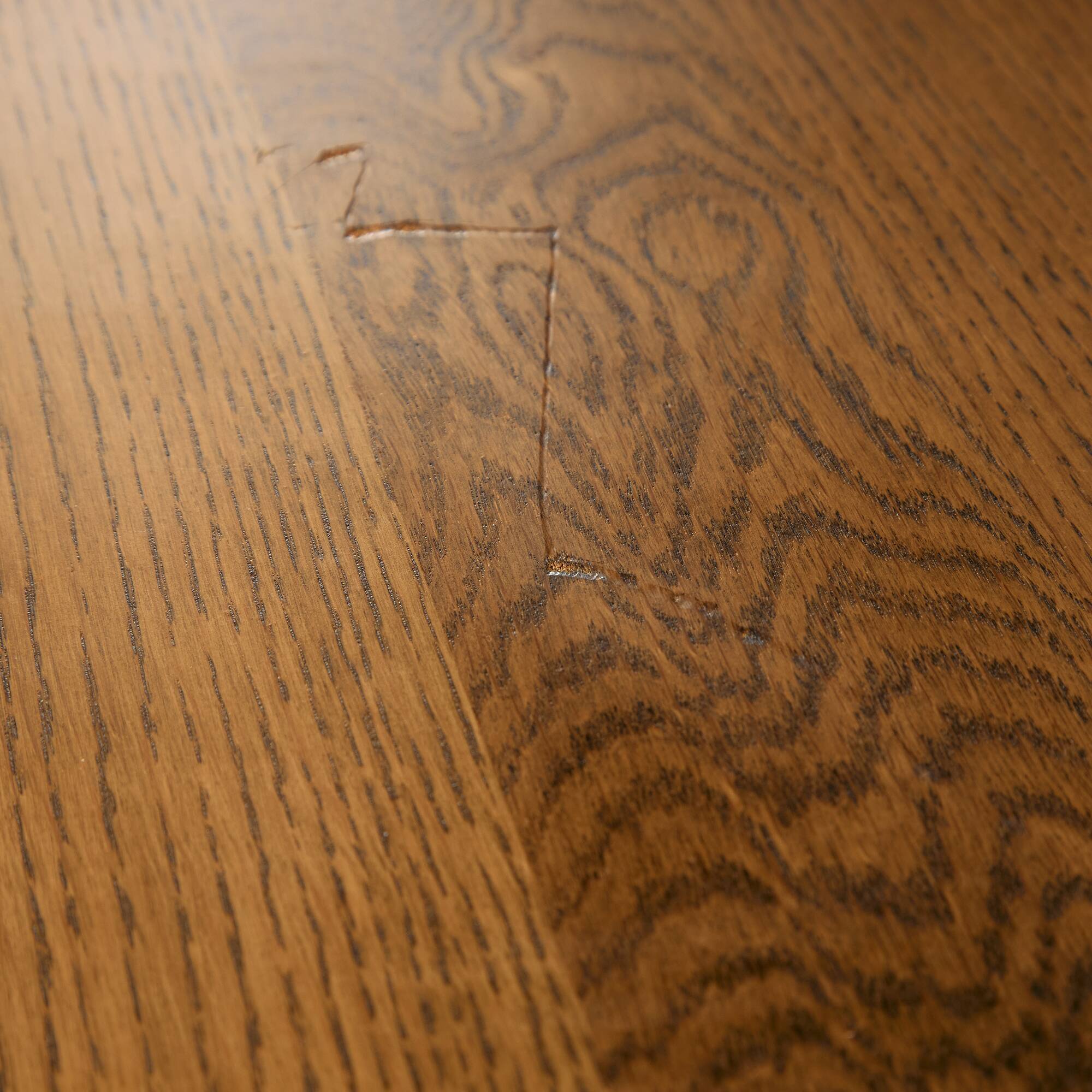 CJ Rosengaarden oak dining set, Set of 7