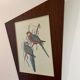 Lithographie perroquet ancienne