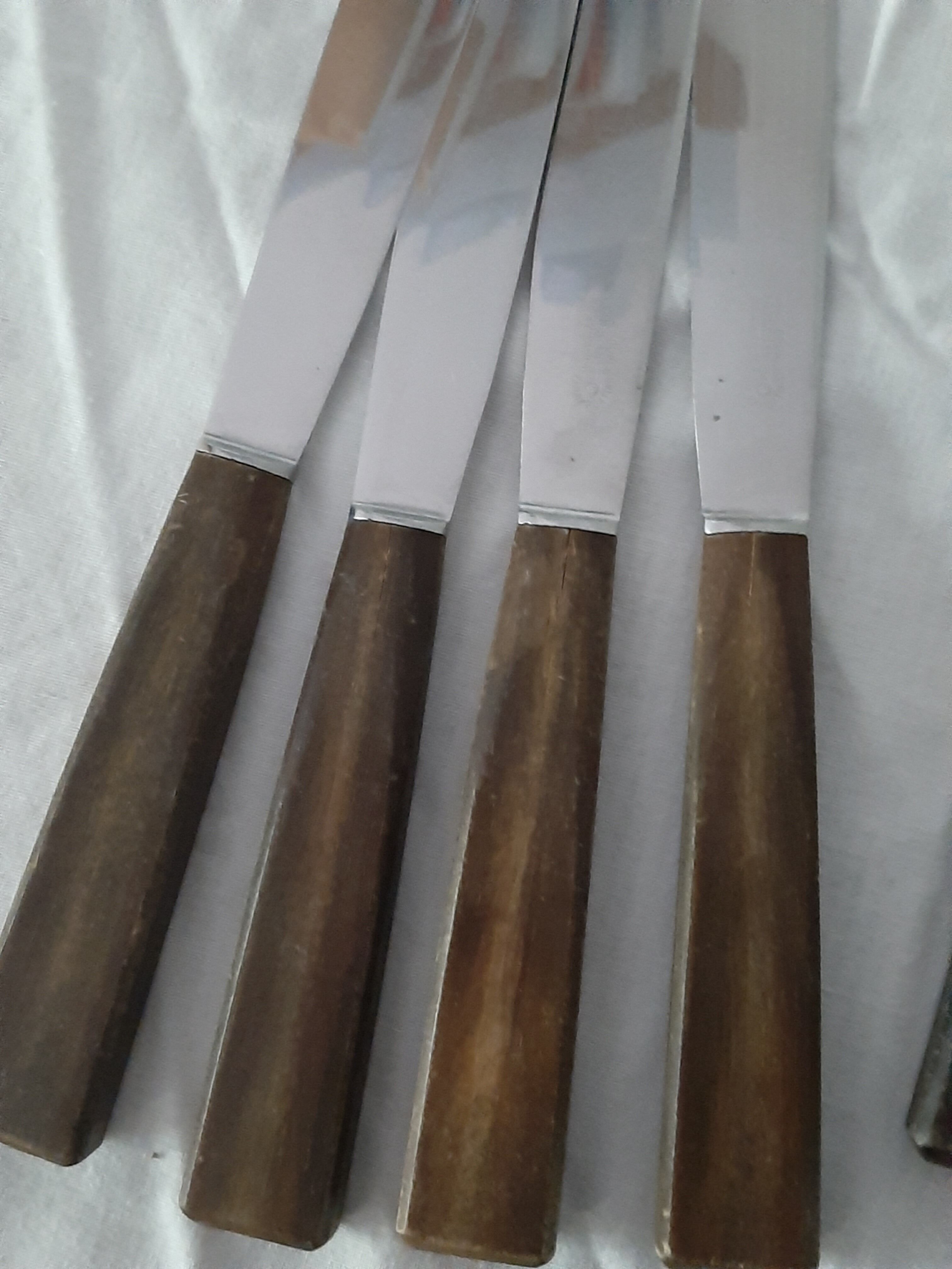 12 stainless steel knives with wooden handles Pinay fortias Thiers
