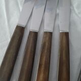 12 couteaux inox manche bois Pinay fortias Thiers