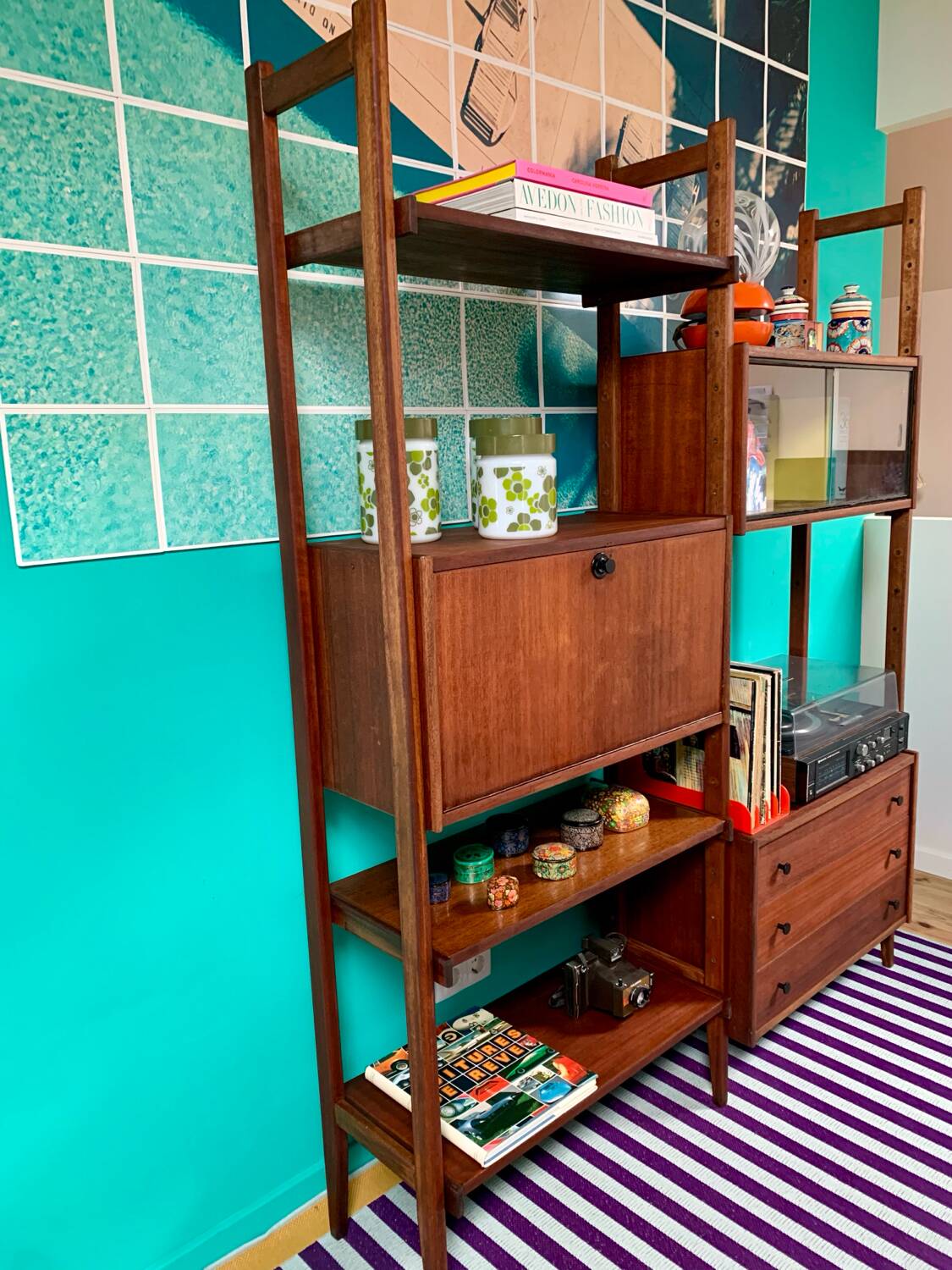 Mid Century vintage bookcase