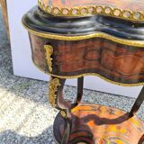 Small table gardener napoleon III - in marquetry - 19th century