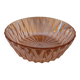 Art Deco pressed glass salad bowl in pink. 1930s–40s