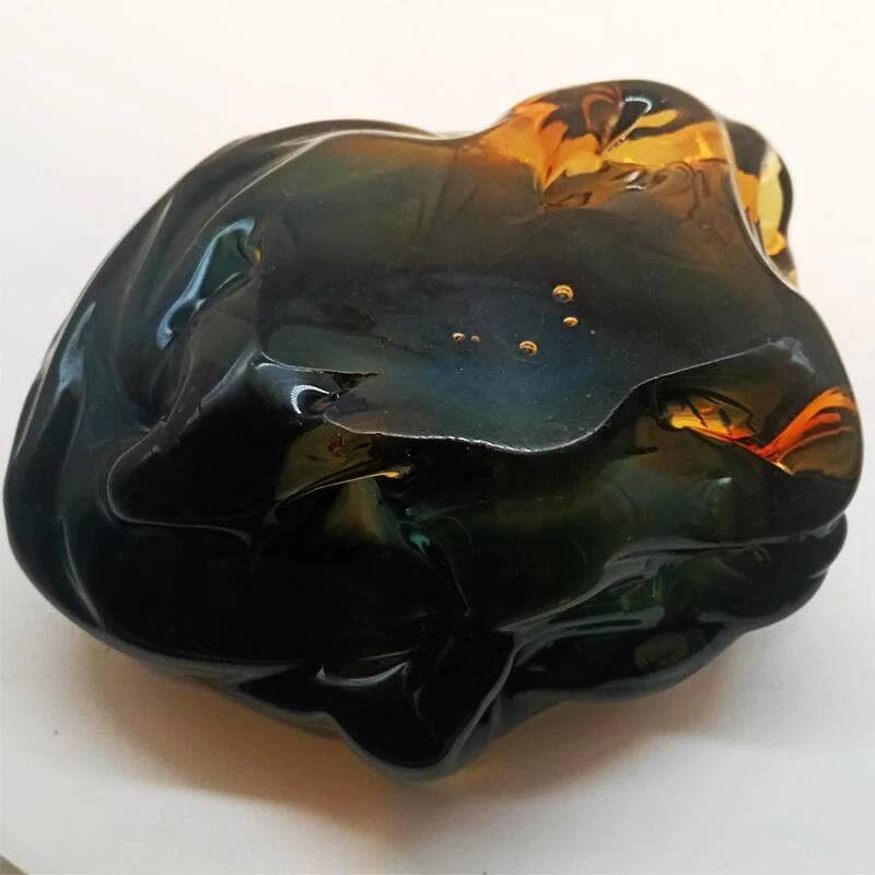 1950s large ashtray completely hand-blown and handcrafted in Murano glass, made in Italy - 18 cm