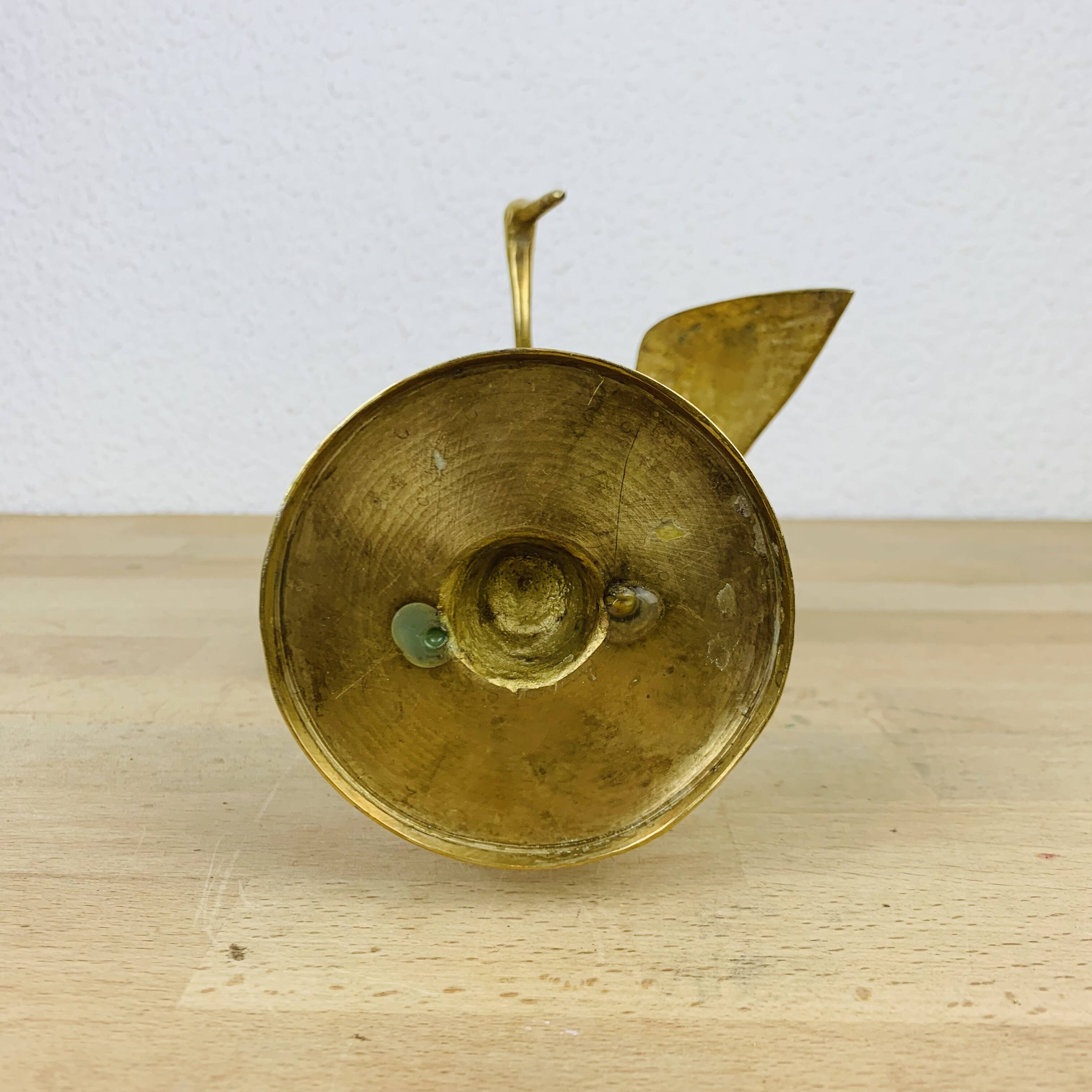 Vintage golden brass heron