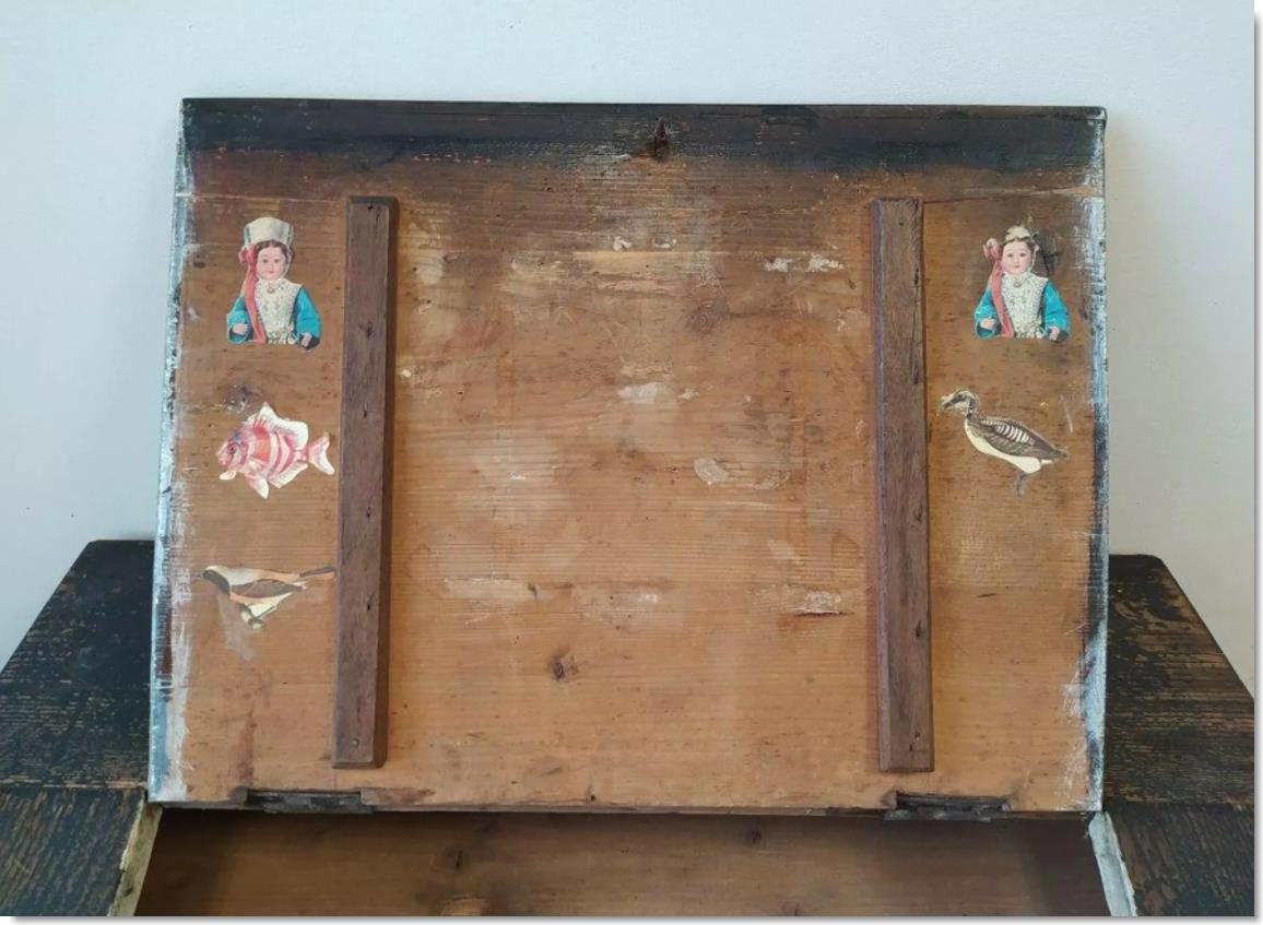 Old desk console entrance cabinet