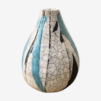 Artisan cracked earth vase